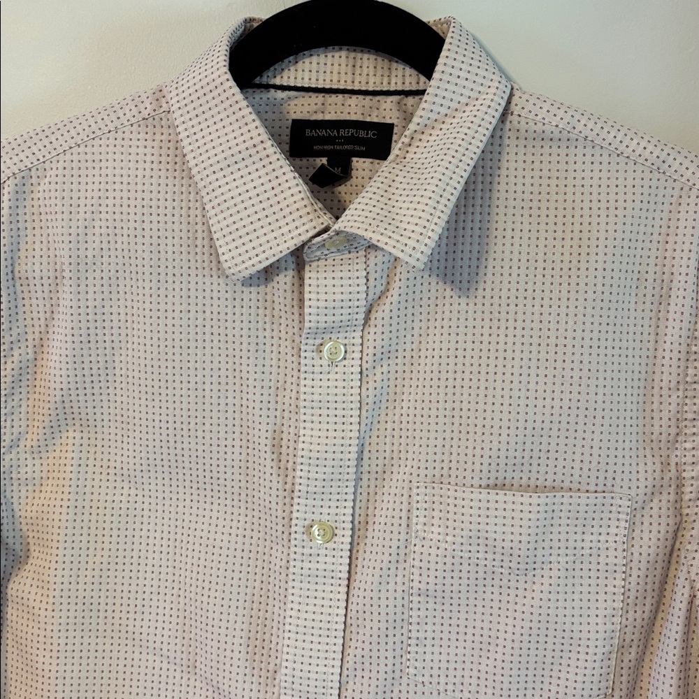 Banana Republic Light Pink Patterned Shirt
